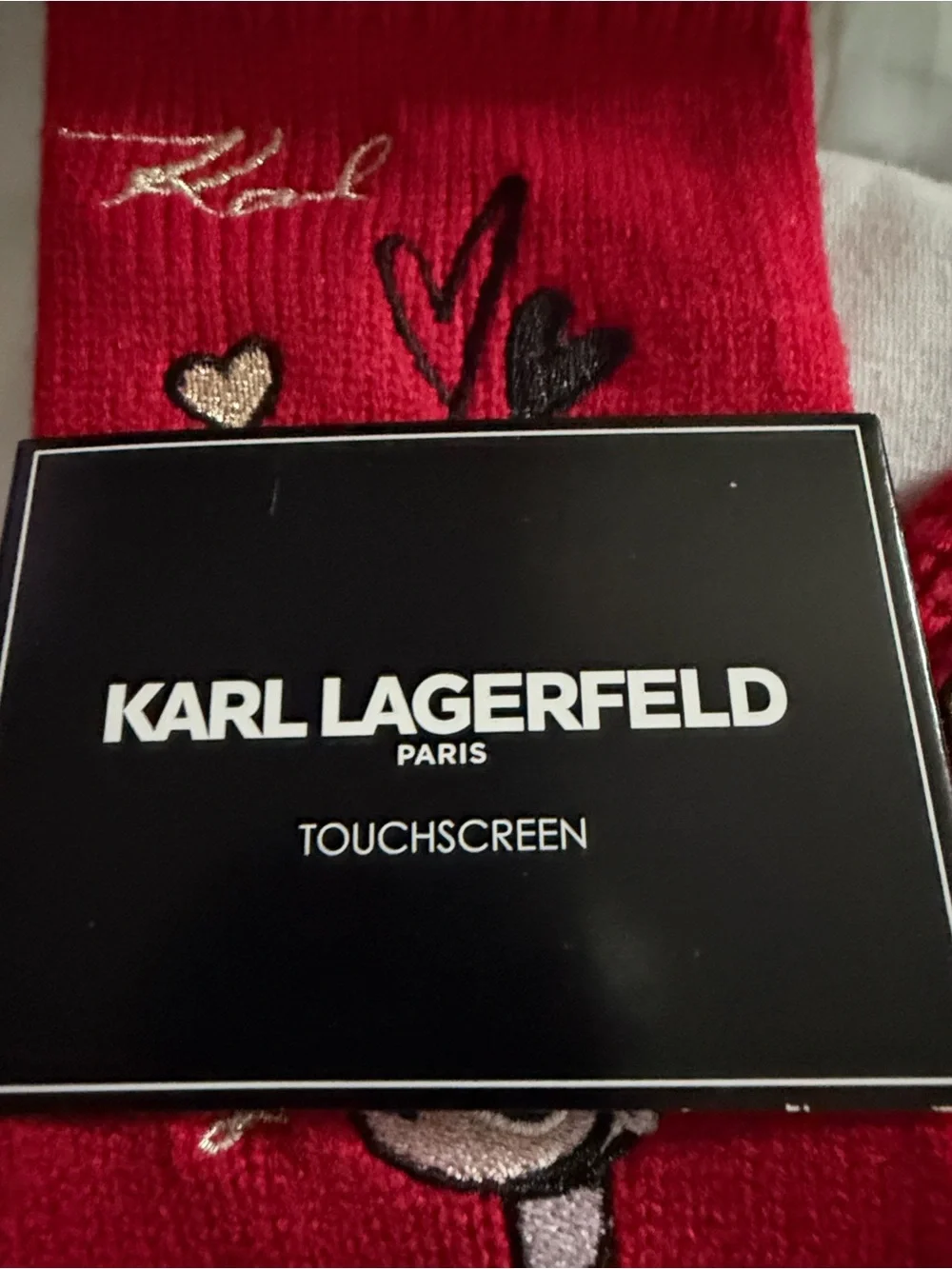Karl Lagerfeld red knit